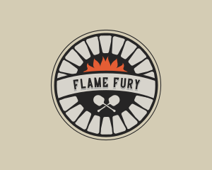 Pizza Flame Oven logo design