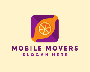 Orange Fruit Mobile App  logo design