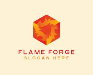 Solar Fire Cube logo design