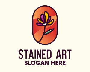 Stained Glass Flower logo design