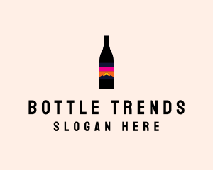 Sunset Wine Bottle  logo