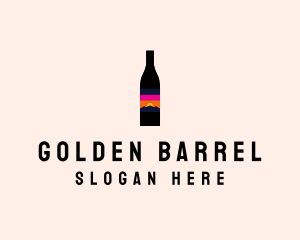 Sunset Wine Bottle  logo