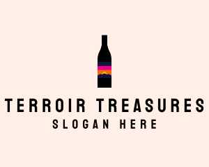 Sunset Wine Bottle  logo