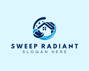 Broom Sweep Housekeeping logo design