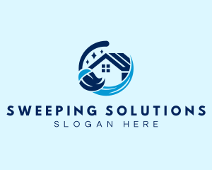 Broom Sweep Housekeeping logo design