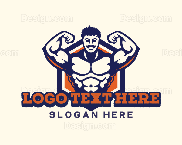 Gym Fitness Muscle Logo