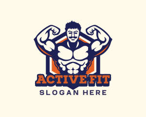 Gym Fitness Muscle logo design