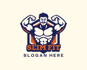 Gym Fitness Muscle logo design