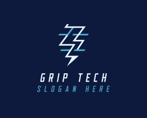 Tech Flash Electrical Lightning logo design