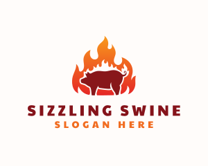 Flame Pork Barbecue logo