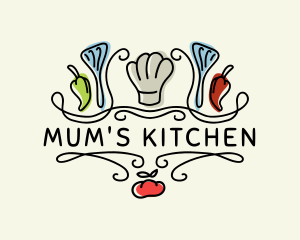 Restaurant Kitchen Spatula logo design