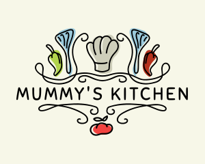 Restaurant Kitchen Spatula logo design