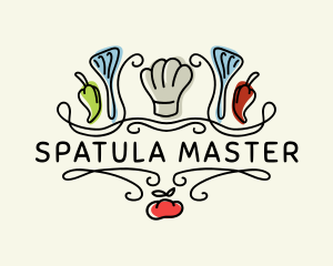 Restaurant Kitchen Spatula logo design