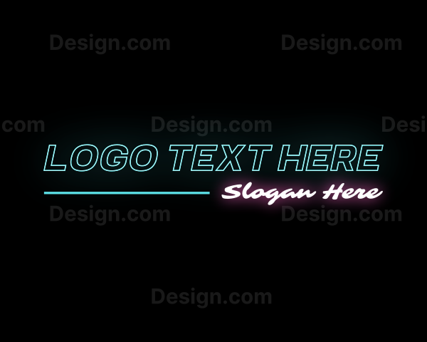 Neon Tilt Wordmark Logo