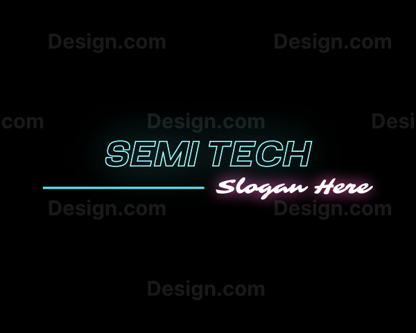 Neon Tilt Wordmark Logo