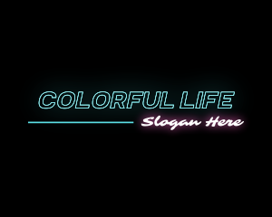 Neon Tilt Wordmark logo design