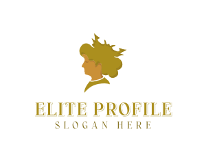 Gold Queen Portrait logo design