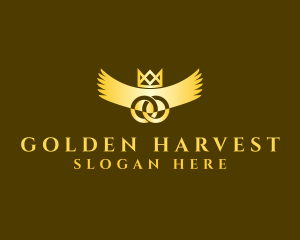 Golden Crown Wings logo design