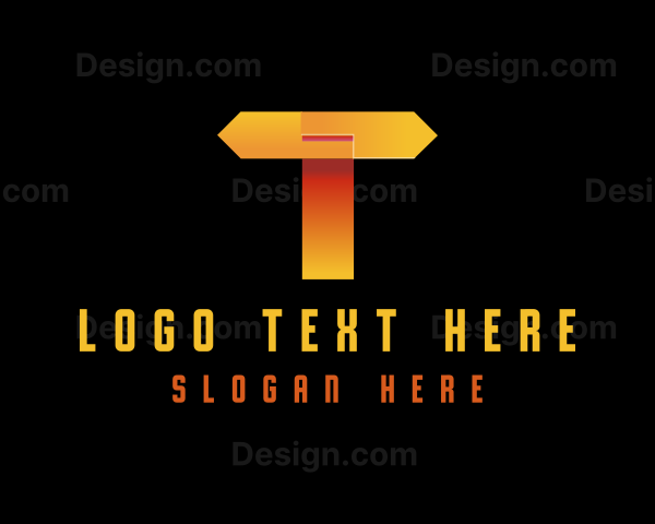 Modern Technology Business Letter T Logo