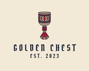 Medieval Wine Goblet  logo design