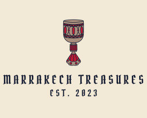 Medieval Wine Goblet  logo design