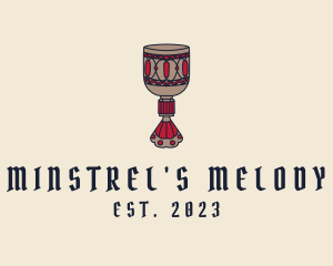 Medieval Wine Goblet  logo design