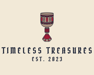 Medieval Wine Goblet  logo design