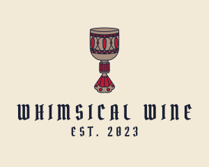 Medieval Wine Goblet  logo design