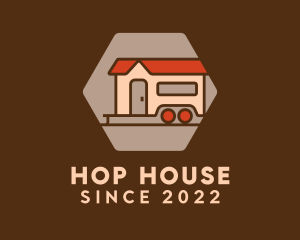 Camper Trailer House logo design