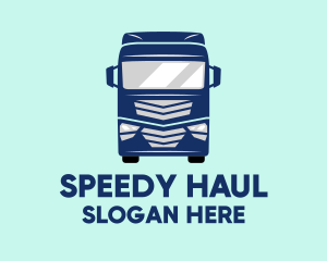 Shiny Blue Truck logo design