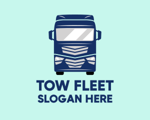 Shiny Blue Truck logo design