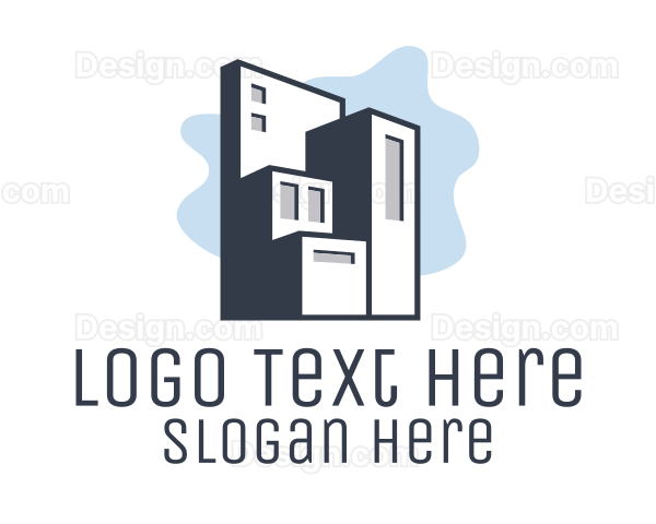 Modern Housing Builder Logo