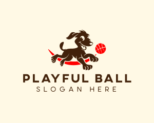 Ball Play Dog  logo design