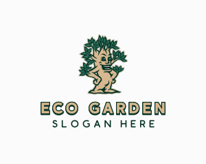 Eco Garden Tree logo design