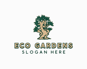 Eco Garden Tree logo design