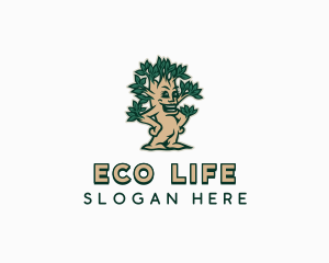 Eco Garden Tree logo design