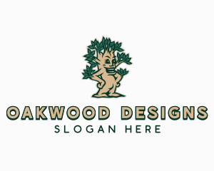 Eco Garden Tree logo design