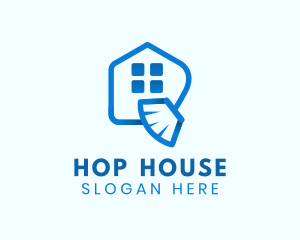 Broom House Cleaning logo design