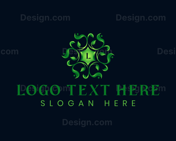 Ornamental Leaves Nature Logo