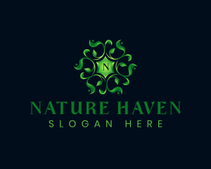 Ornamental Leaves Nature logo design