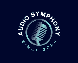 Podcast Audio Microphone logo design