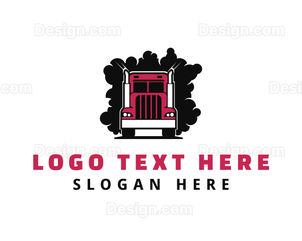 Delivery Truck Smoke Logo