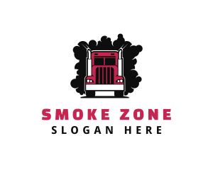 Delivery Truck Smoke logo design