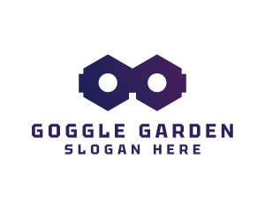 VR Technology Goggles logo design