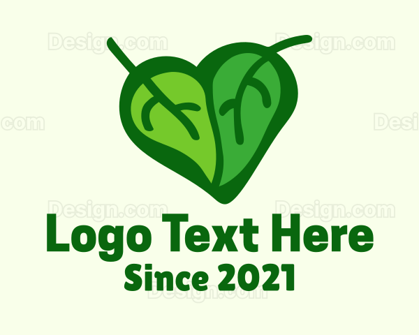 Green Leaf Heart Logo