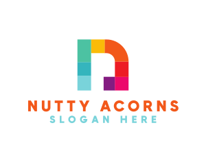 Multicolor Letter N logo design