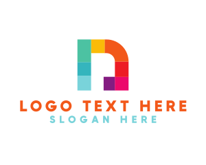 Graphics - Multicolor Letter N logo design