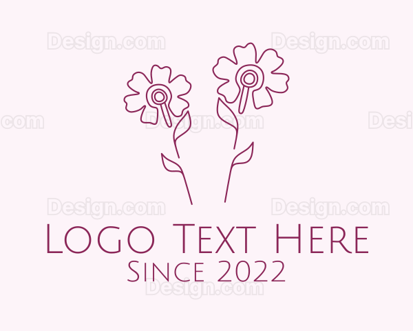 Purple Flower Acupuncture Needle Logo