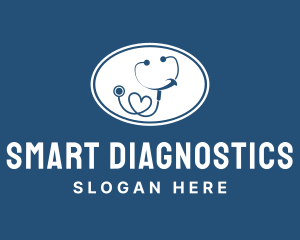 Physician Medical Stethoscope logo design