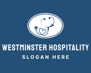 Physician Medical Stethoscope logo design